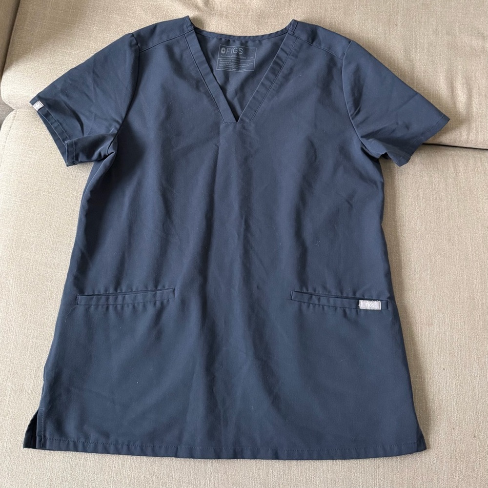 FIGS Womens Grey Scrub Top